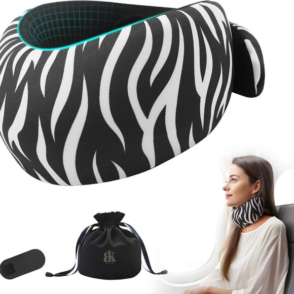 Cozyhealth Small Travel Neck Pillow for While Sleeping on Airplane Memory Foam - Picture 1 of 9